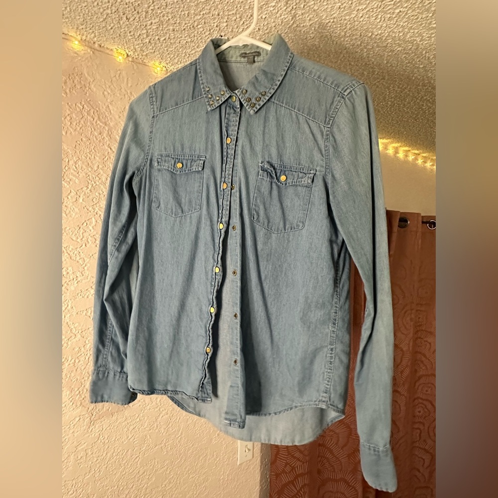 Denim button up